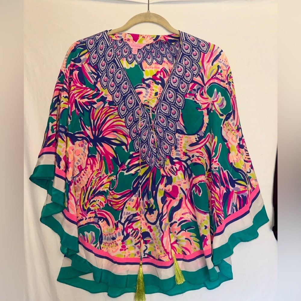 Lilly Pulitzer Pink and Blue Paisley Top